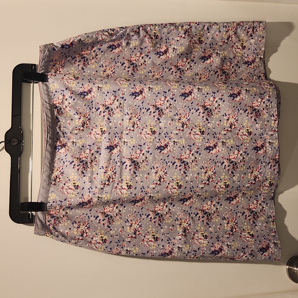 Boden vintage skirt A-Line Floral Preppy Feminine Cotton Lavender sz 12